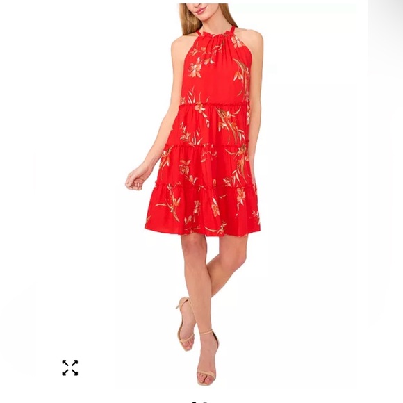 CeCe Dresses & Skirts - CeCe
Women's Tiered Back-Tie Sleeveless Halter Dress